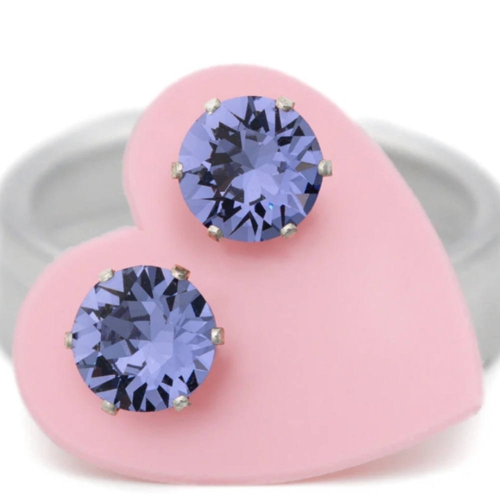 Violet Mini Bling Earrings